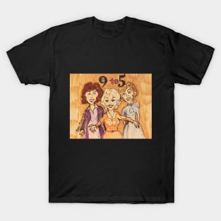 9 TO 5 Dolly Parton Jane Fonda Lily Tomlin T-Shirt